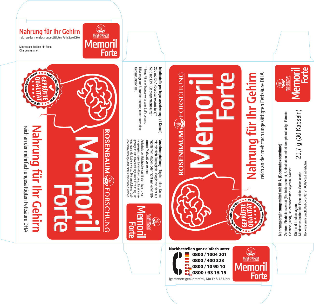 Memoril Forte Memoril Forte Faltschachtel, Rosenbaum-Forschung